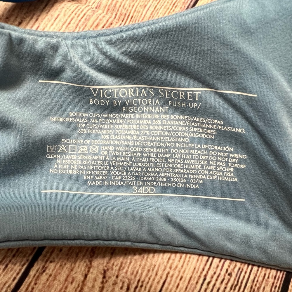 VICTORIA’S SECRET BODY by VICTORIA PUSH UP BRA 34DD - Picture 5 of 5